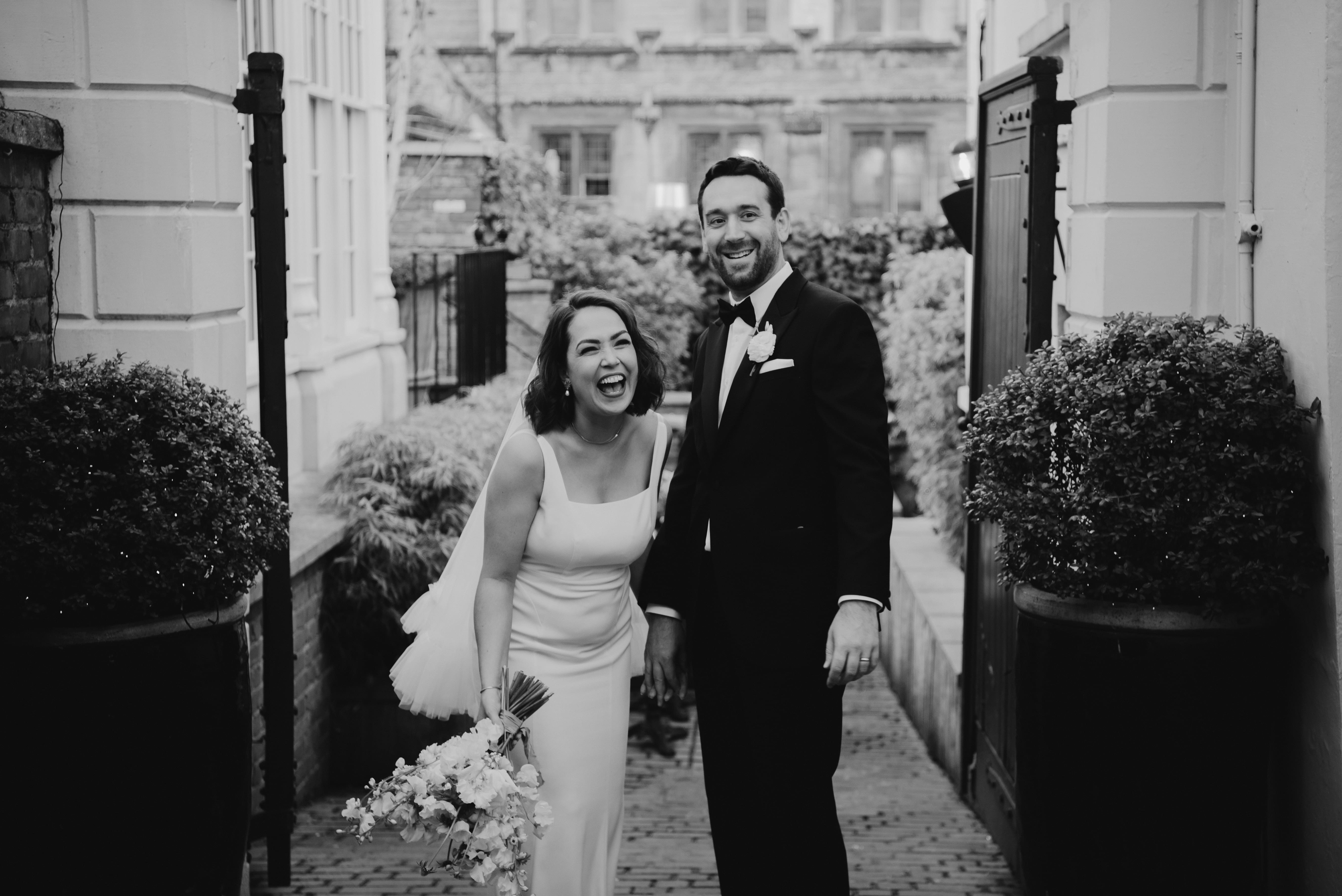 Smiling couple Laurie & Matt tie the knot at no.131 Cheltenham
